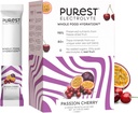 Wiedza Brainer najczystsze Electrolyte Passion Cherry Powder Pakiety - Whole Food Hydration - Organic Freeze- Suszone owoce i Solar Sea Salts for Ultimate Electrolyte Balance