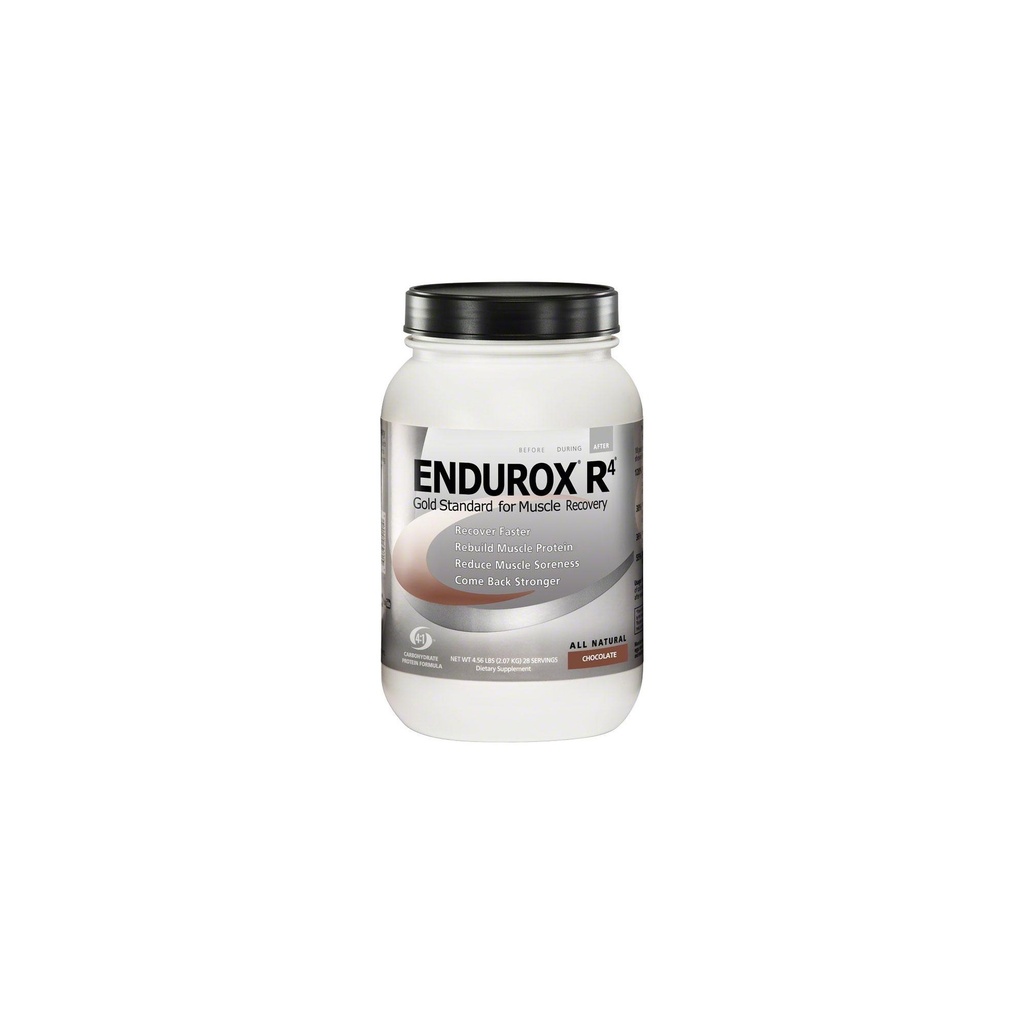 Endurox R4 by PacificHealh - All Natural Post Workout Recovery Drink Mix z białkiem + węglowodany i elektrolity - do szybszego odzyskiwania, Zmniejszona bolesność i odbudowa mięśni - 28 Służenia (Czekolada)