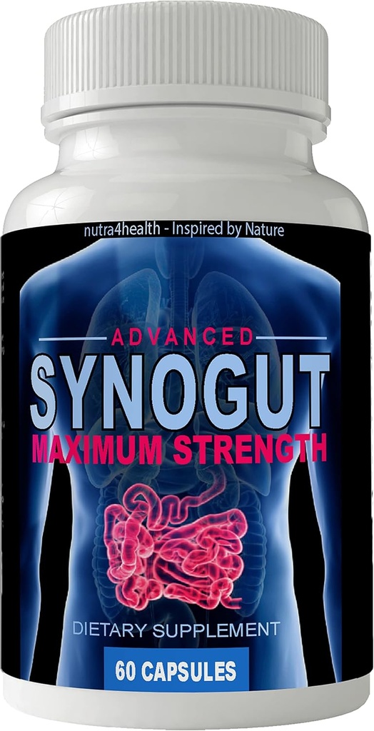 Synogut Zaawansowany Maksymalny Wytrzymałość Digestive Health and Metabolic Supplement Pills for Zaparcia