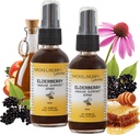 Mickelberry Gardens Elderberry Honey Propolis Throat Spray - Naturalne wsparcie immunologiczne i Gardło dla dzieci i dorosłych, 2 uncje (Opakowanie 2)