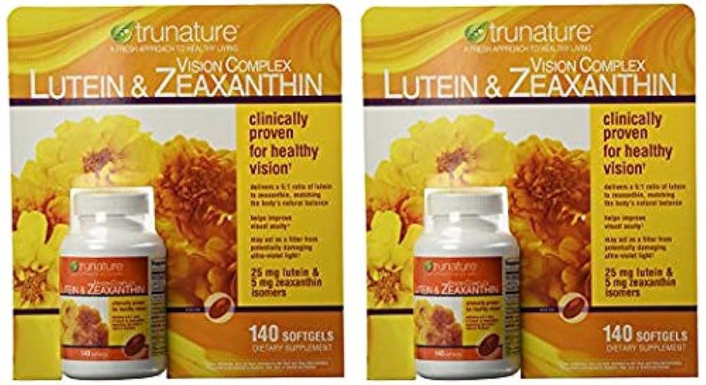 Trunature Vision Complex Lutein and Zeaksantyna Supplement, 140 Count (2 opakowania)