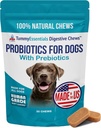 Tummy Essentials Probiotic Chews for Dogs, Wsparcie Gut Health for Dogs and Firm Stools, Pomaga Eliminate Digestive Dysfunkcja, Probiotyki psów Made in USA, 30 Chews