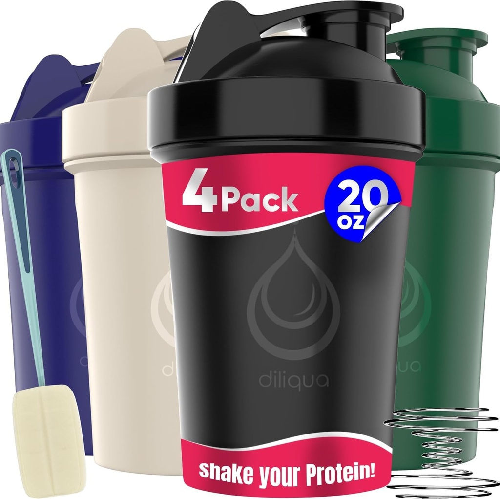 4 PACK, 20 butelek shaker Oz z drucianymi whisky do mieszania białek 124; Leakproof blender Shaker Pack 124; BPA- Free & Zmywarka Sejf 124; Butelka shaker Biżuteria 124; Butelka shaker Cups do shake Butelka