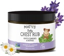 Matys Baby Chest Rub, Soothing Congestion Relief Vapor Rub dla dzieci 3 Miesiące Starego +, Clean & Comforting Eucalyptus, Lavender, & Rumomile for Sleep, Non-GMO, Petroleum Free, Menthol Free, 4.5 oz Tub