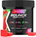 Bounce Pro Gummies Monohydrat kreatury dla mężczyzn i kobiet, Niskie kalorie, 6G Kreatyny na Serving, Wegan, Przeciwstopowe, Bezglutenowe, Non-GMO, 2g Kreatyny na Gummy (72ct, Arbuz)
