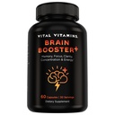 Vital Vitamin Nootropic Brain Supplement Plus - dla pamięci, ostrości, koncentracji, energii neuro, klarowności - z grzybów grzybkowych Lwa - 60 Kapsułki