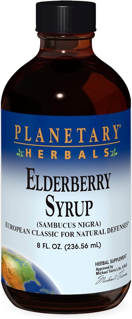 Planetarne zioła Syrop Elderberry, 8 fl oz (236.56 ml) Szkło