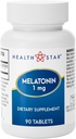GeriCare Melatonin 1 mg Supplement Sleep Supplement, Delikatna Nighttime Sleep Aid, Non-Habit Forming, Pomaga promować relaks & Resteful Sleep, Jet Lag Recovery, i lepszy Nighttime Rest, 90 Tablets
