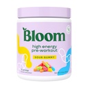 Bloom Nutrition High Energy Pre Workout Powder, Amino Energy z Beta Alanine, Ginseng & L Tyrozyna, Naturalny proszek kofeinowy z Green Tea Extract, Sugar Free & Keto Drink Mix (Sour Gummy)