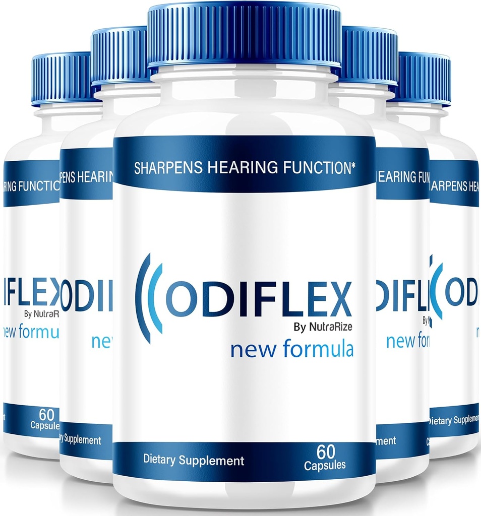 NutraRize (5 opakowań) Odiflex kapsułki, Premium Formuła zdrowia ucha, All- Natural Supplement to protect the Inner Ear, Oficjalne tabletki wsparcia słuchu, Odi Flex Recenzje (300 kapsułki)