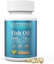 Fish- Oil Omega3- EPA DHA- Suplement Burpless- Softgels - 120Kapsułki 1440 mg na serwowanie Mini Rozmiar Healthy Heart Support Fatty Acids Supples Pomaga utrzymać zdrowe poziomy triglicerydów