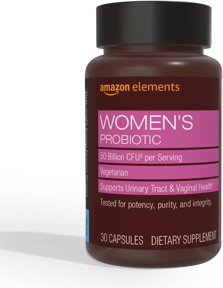 Elementy One Daily Women 's Probiotic, Wsparcie Traktu moczowego i zdrowia pochwy, 50 Miliard CFU (7 szczepów), Lactobaccilus i Bifidobbacterium mieszanki, 30 Kapsułki