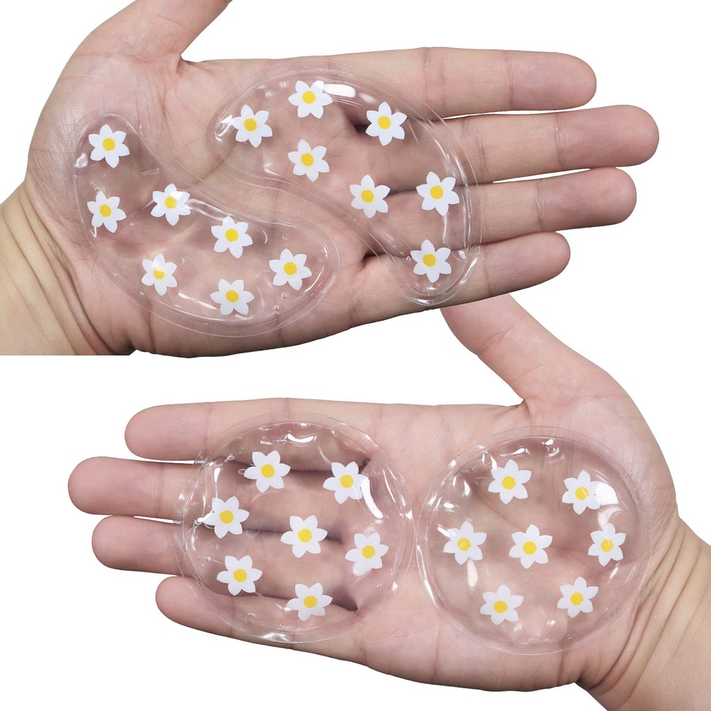 ZNÖCUETÖD Gel Ice Pack wielokrotnego użytku Chłodzenie łyżki oka i pod plastry oka, Eye Hot Cold Treatment Pack for Redness, Ból Ulgi i Relax oka