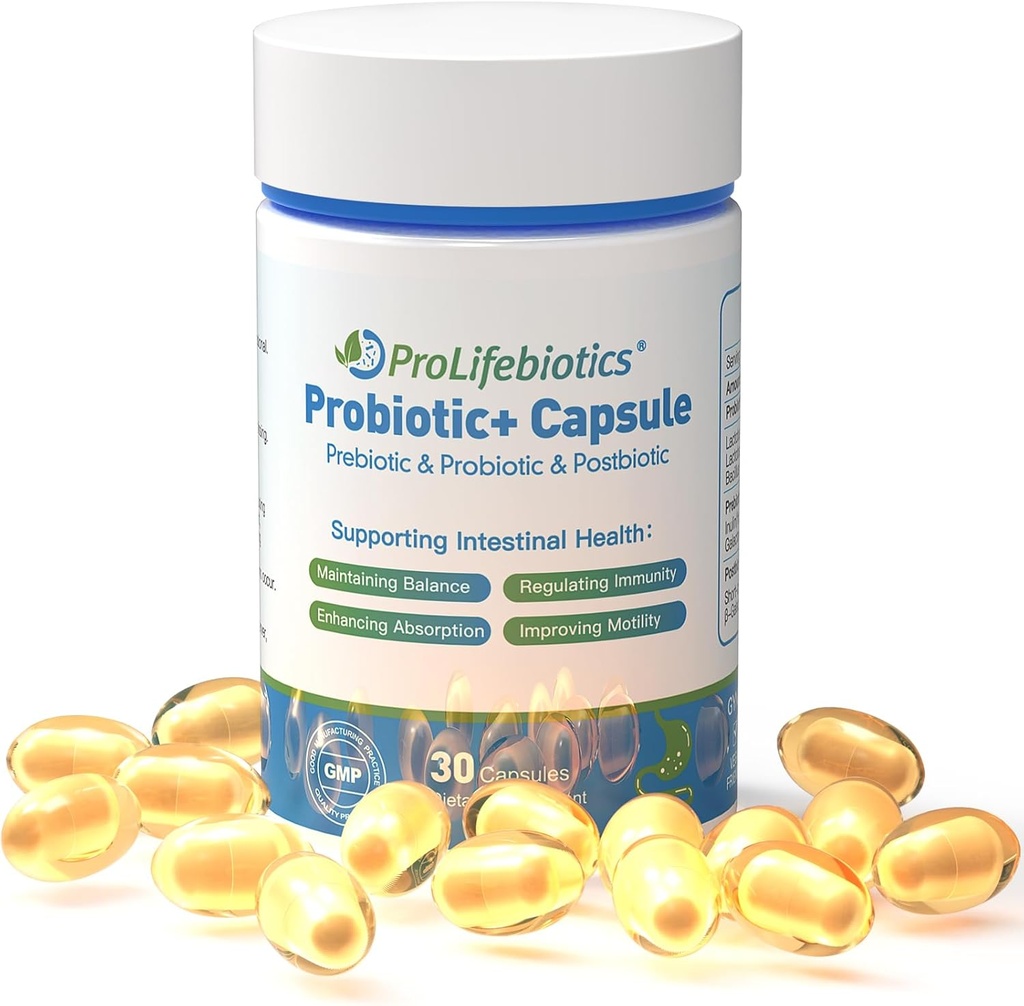 3- in-1 Probiotyki dla Gut i zdrowia trawiennego, Wsparcie immunologiczne, Suplementy wspierające sporadyczne zaparcia, Biegunka, Gaz, Bloating, Delayed- Wydany Zaprojektowany do Thrive, 30 Kapsułki wegańskie