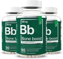 Esencjonalne elementy Bone Boost Health Supplement - Supplement Bone Supplement and Calcium Supplement with witaminy D 3, K2, Cissus Quadrangularis for Bone Force - 270 Kapsułek (90 Day Supply) (3- Pack)