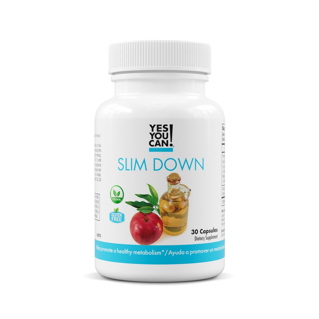 Tak, możesz! Slim Down Dietetyczne Suplementy - z afrykańskiego Mango, L- Karnityna, Jabłko Cydr Ocet, Green Tea Extract i kofeiny pochodzące z Guarana Seed Extract, 30 Kapsułki / 1 Miesiąc dostaw