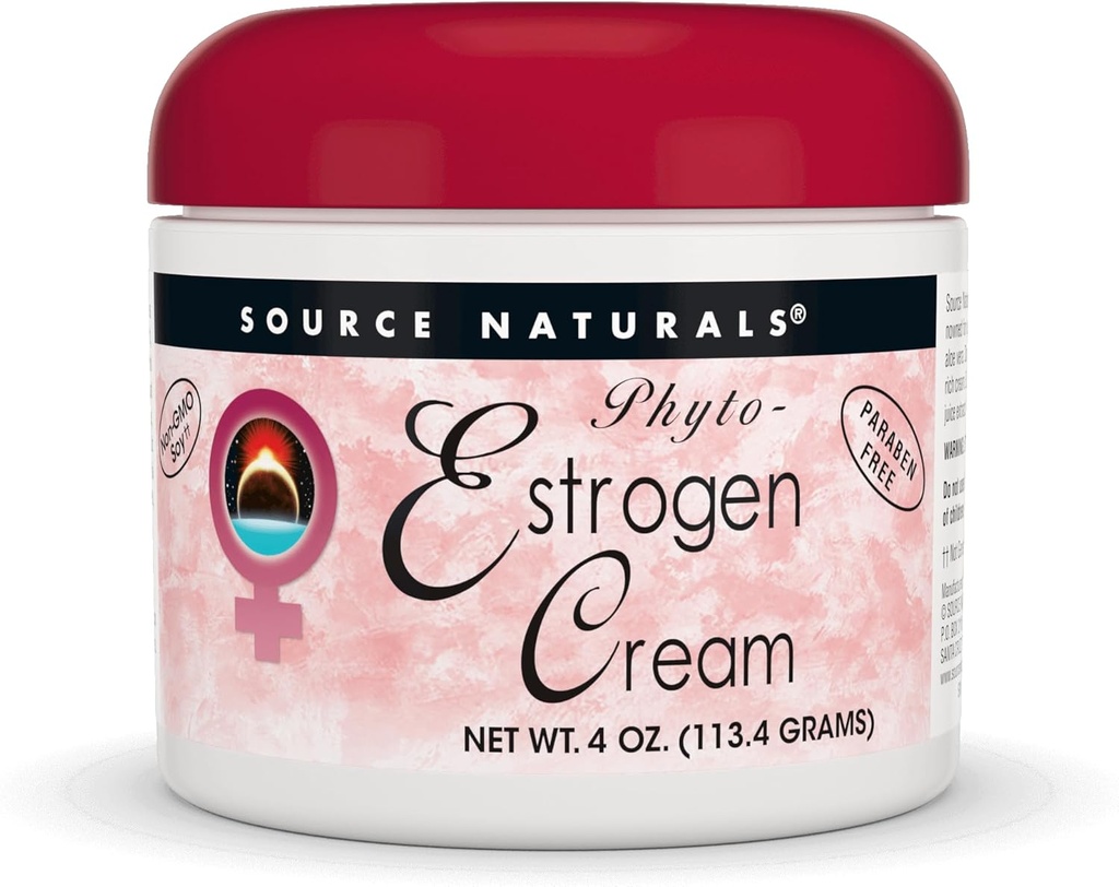 Źródło Naturals Phyto- Estrogen Cream, Paraben- Free - 4 oz Cream