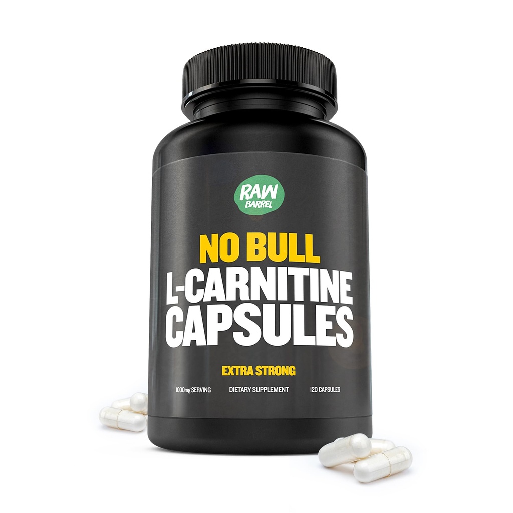 "No Bull" Suplement L- Carnitine, Pure Keto- Friendly L- Carnitine L- Tartrate Kapsułki dla poprawy funkcji kognitywnej & Focus for Women and Men, L Kapsułki karnityny, 500mg