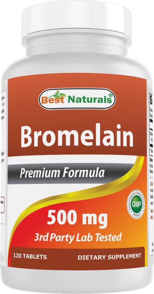Najlepsze Naturals Bromelain Proteolitic Digestive Enzymes Suplementy, 500 mg, 120 Tabletki - Wspiera zdrową trawienie, Joint Health, Wchłanianie składników odżywczych