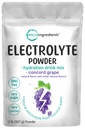 Micro Składniki Hydration Electrolyte Proszek, 2 lb (139 Służenie) 124; Concord Grape Flavor 124; Wysokie Potas (1000 mg) + Kokosowy Woda 124; Brak cukru, Keto Przyjazny 124; Nie-GMO