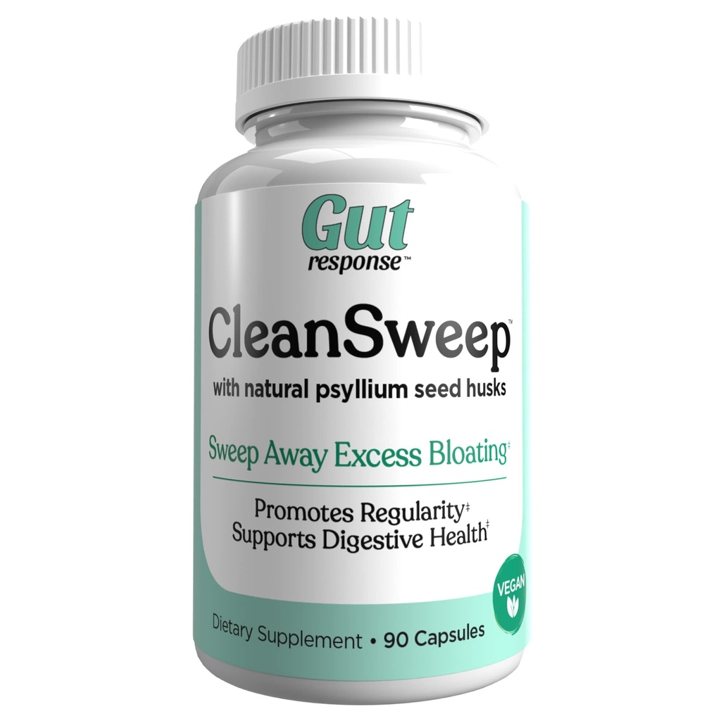 Kapsułki CleanSweep, Wspiera zdrowe ruchy jelit, Poparcie dla zdrowia, Promotes Regularność, Natural Pyllium Seed Husk, Codzienne Fiber Supplement, 90 Kapsułki, 90 Słupki