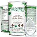Natural Nutra Organic Vegan Plant Based Soy Protein Soy Soin Powder, Support Midlife Transition, Wspiera kości i poprawia zdrowie układu sercowo-naczyniowego, Gluten Free, Non GMO, Sugar- Free 14.4 OZ.