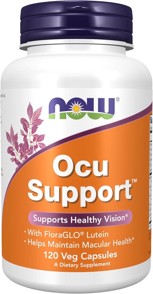 Teraz Foods Supplements, Ocu Support ™ z FloraGLO ® Lutein, plus Vitamin A, C i E, 120 kapsułki Veg