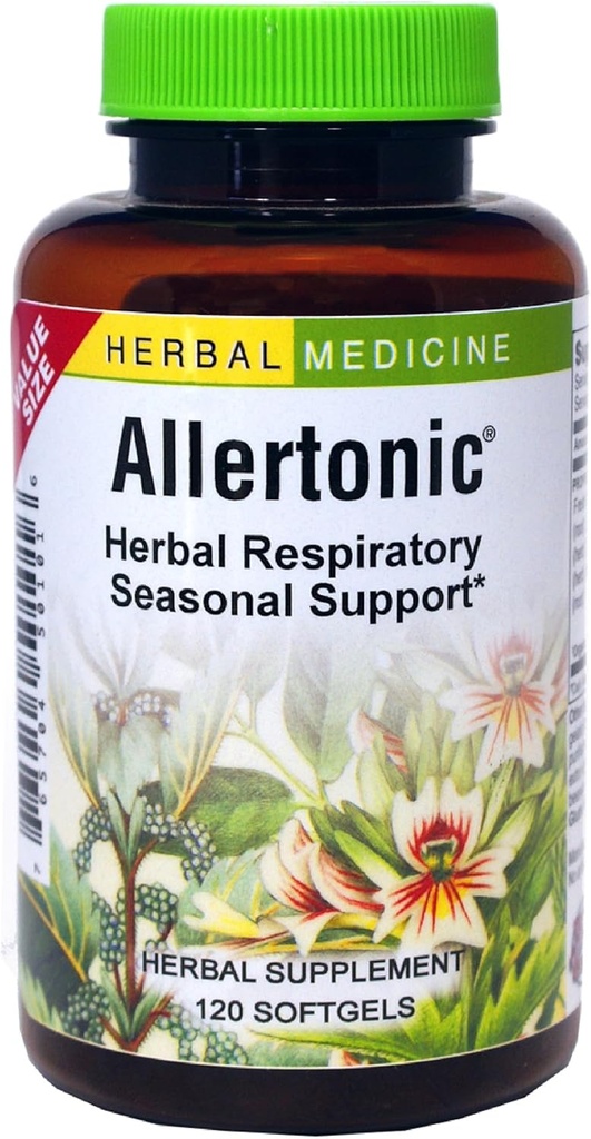 Herbs Etc. Allertonic - Healthy Breathing Support - Herbal Blend to Aid Against Sezonowy dyscomfort - Lung & Respiral Health Support with Stinging Nettle - 120 Softgels (120 Servings)