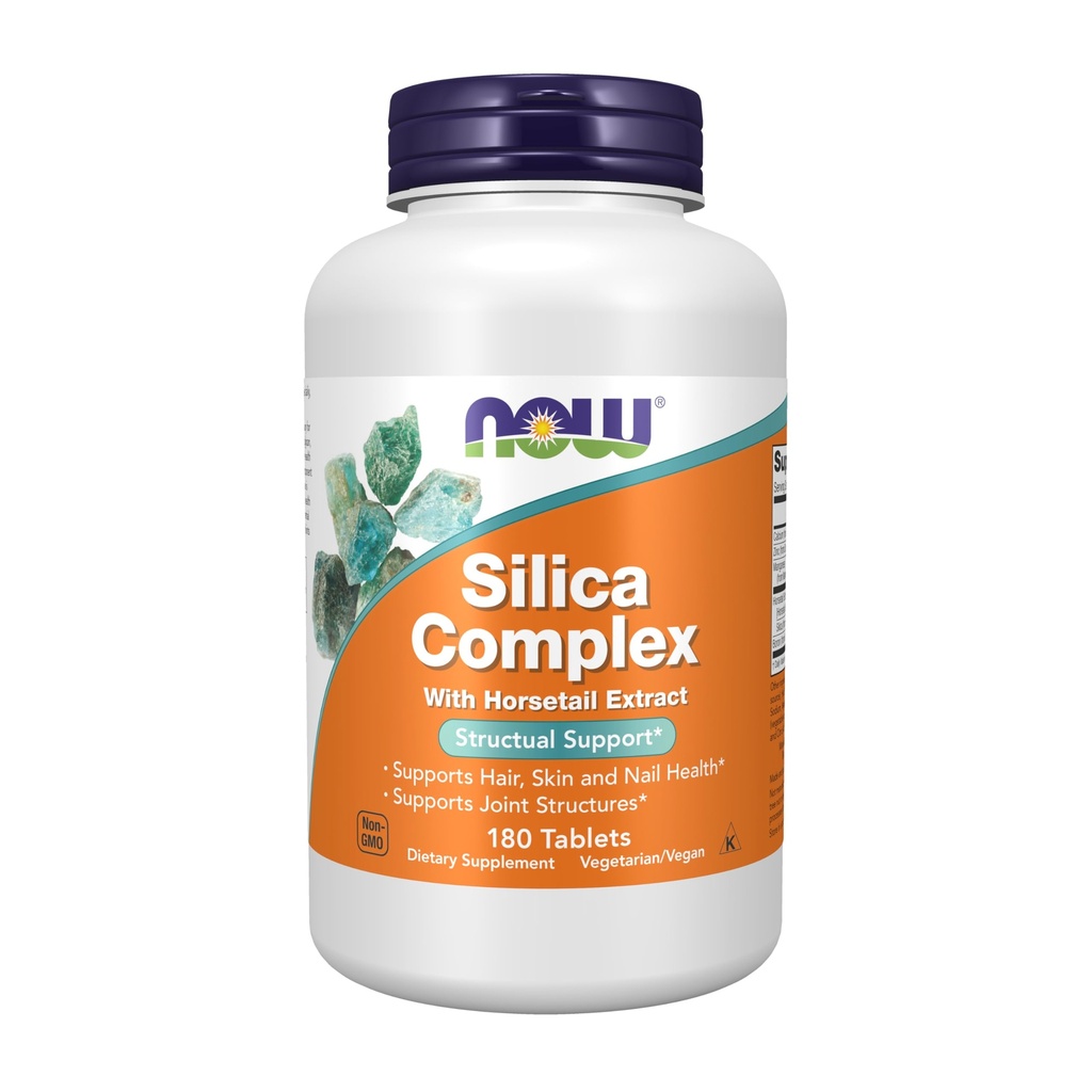 Teraz Foods Supplements, Silica Complex with Horsetail Extract, Wspomaga zdrowie włosów, skóry i paznokci *, Wsparcie strukturalne *, 180 Tabletki