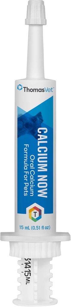 Thomas Pet Wapń Now - Fast- Absorbowanie, Doustny suplement wapnia dla psów i kotów - dla Whelping, Queening, Pielęgniarstwo i Wapnia Deficiency - 15 ml (0,51 fl oz)