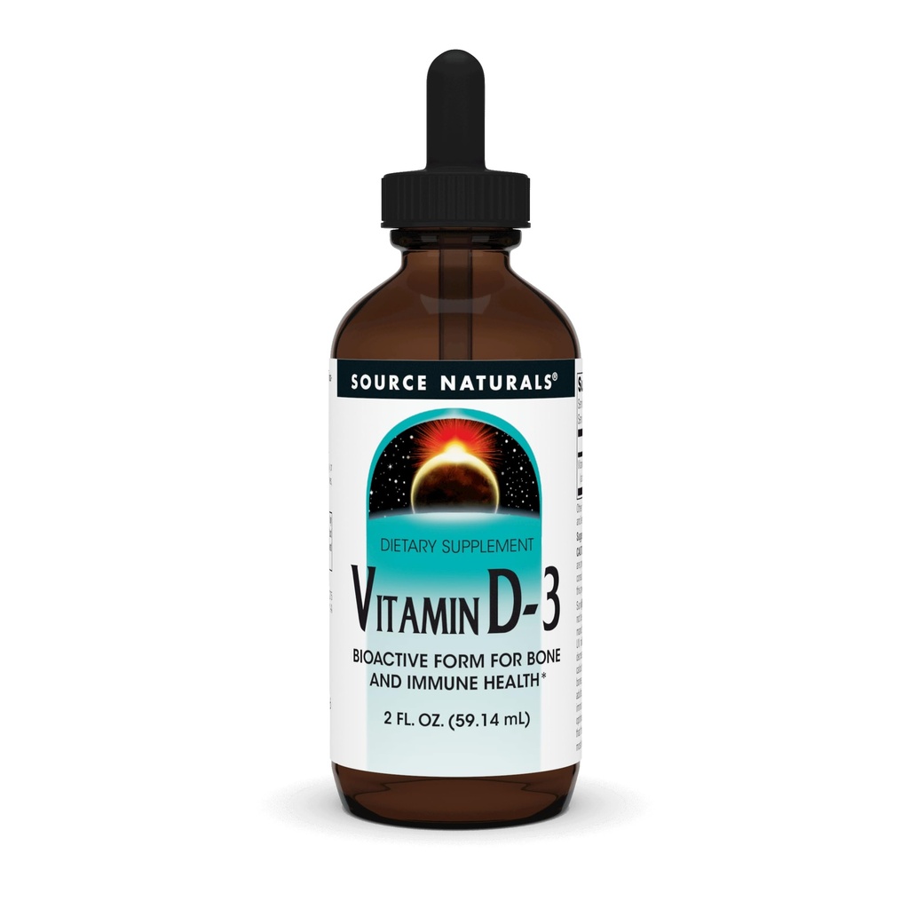 Źródło Naturals Witamina D-3 płynne krople 2000 iu Wspiera kości i immunologiczne zdrowie * - 2 Fluid oz