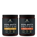 Ancient Nutrition Bone Broth Protein Powder, Zupa z kurczaka, 15 Servings + Bone Broth Protein Powder, Basil pomidorowy, 15 Servings