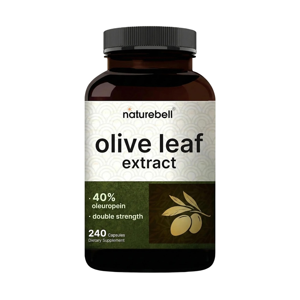 Olive Leaf Extract 30000mg, 240 Kapsułki 124; 40% Aktywna oleuropeina, 50: 1 Równoważnik ziołowy - Bogaty w polifenole i flawonoidowe przeciwutleniacze do immunologicznego i serca zdrowia - Non-GMO