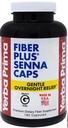 Yerba Prima Fiber Plus Kapsułki Senna, 180 Count - Delikatny Overnight Relief, USA Made, Non-GMO, Gluten- Free
