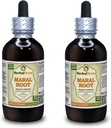 Maral Root (Rhaponticum Carthamoides) Tincture, Organic Dried Roots Liquid Extract (Brand Name: HerbalTerra, Proudly Made in USA) 2x4 fl.oz (2x120 ml)