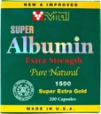 Nowy i ulepszony Super Albuminy Złoto Extra Strenth 1500 mg 200 Kapsułki
