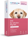 MySimplePetLab Dog Hear Infection Test Kit, Vet zatwierdzony, Wykrywa Yeast & Bakterie, Mail- w Kit, Szybkie wyniki, Łatwe at- Strona główna Zastosowanie dla śmierdzących, Swędzaczy uszu, Wsparcie psa Uszy zdrowia