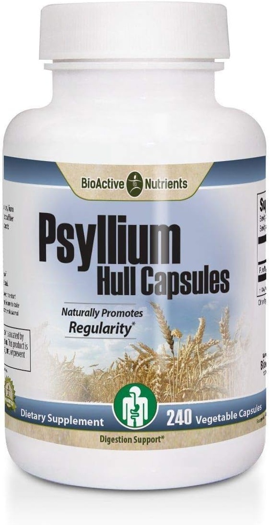 Numery BIOCZYNNE Pzylium Plus - 60 Czapki - Bez cukru - Pyllium Husk Powder Kapsułki - Pyllium Husk Caps - Natural Fiber Supplement