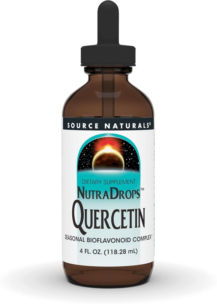 "Source Naturals NutraDrops Quercetin, Sezonowy Kompleks Bioflavoniond * - 4 oz"