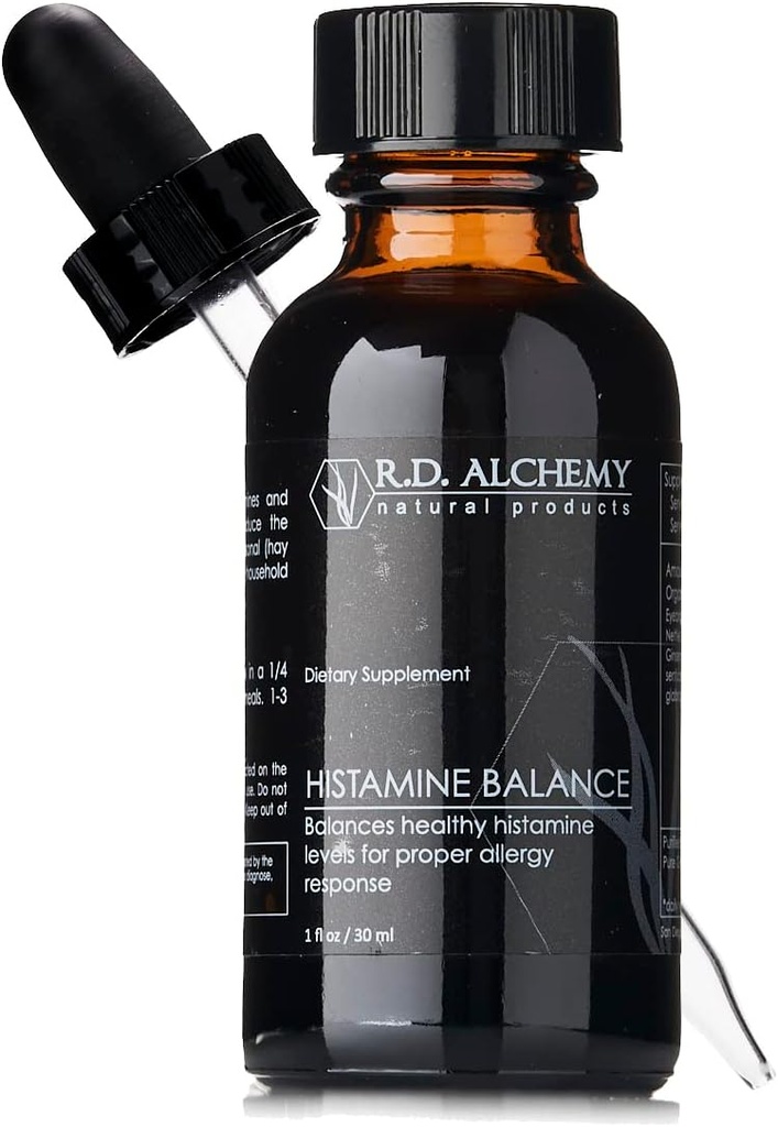 RD Alchemia - 100% Natural & Organic Histamine Balance Extract to Balance Healthy Histamine Levels for Proper Alergy Response - Podrażnienie oczu, Nose Runny, Kaszel lub Zatory