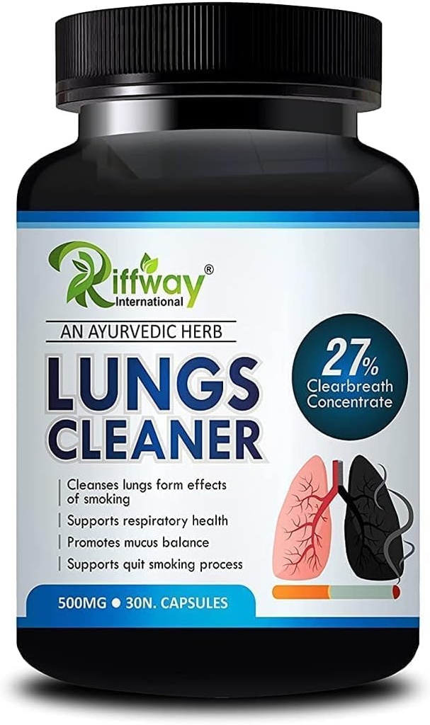 Płuca Czyszczenie Ayurvedic Kapsułki dla Detox dla Smokers, Cleanses i Detoxifies Płuca, 30 Kapsułki