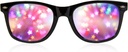 GloFX Black Frame Star Diffraction Glasses - Laser wyrzeźbiony do oszałamiających efektów odpalania światła, Elastyczne i trwałe, Perfect for Raves & Festival