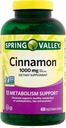 Spring Valley Cynamon Supplement 1000mg, 400 Kapsułki wegetariańskie, Zawiera Cassia, nie Cejlon. Herbal Supplement for General Wellness. Luall