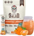 Salud 2- in-1 Pakiety nawadniające + Immunitet Electrolytes Powder, Mandarin - Agua Fresca Drink Mix, Elderberry, Dairy & Soy Free, Non-GMO, Gluten Free, Wegan, Low Calorie, 1 g Sugar (15 Servings)