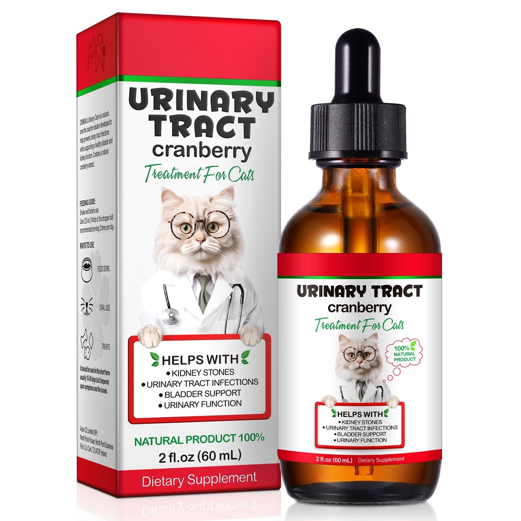 Feline Tract Tract Health, Cat UTI Remedy, Natural Herbal Supplement 2 fl oz, Wsparcie regularnej opieki nad zdrowiem moczu