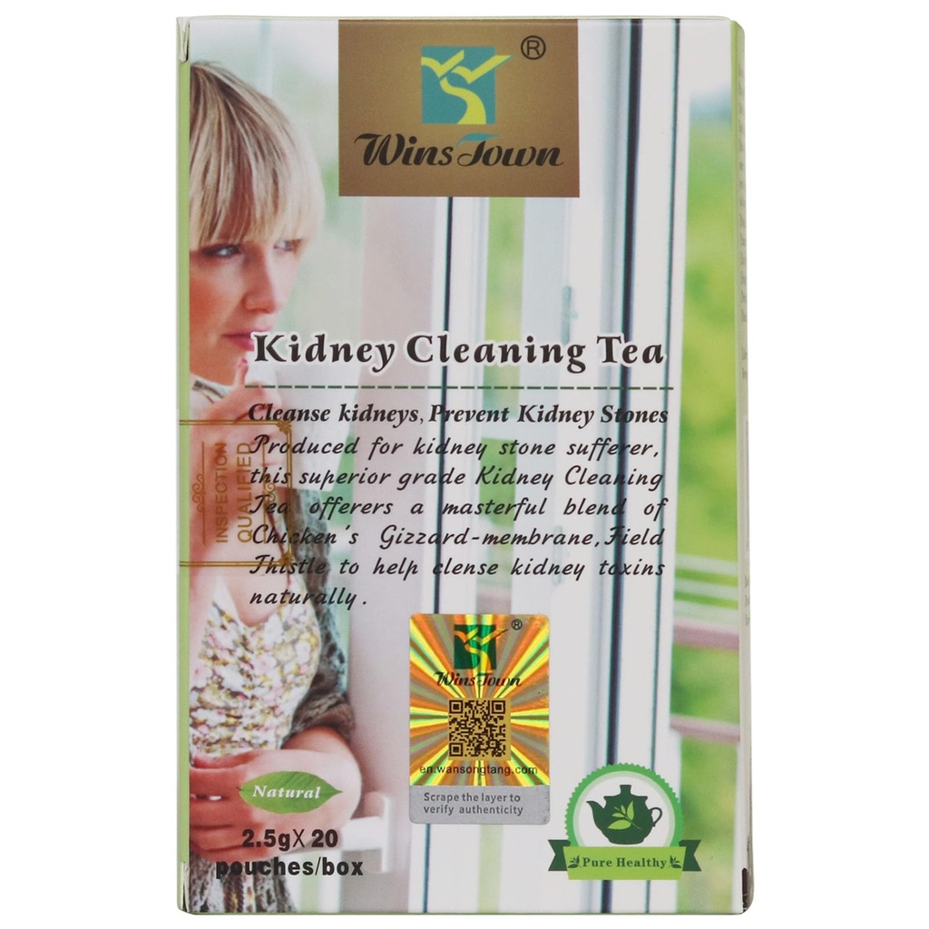Wins Town Nerki Kamienie Czyszczenie herbaty, Kamień Breaker dla Nerki Cleanse i Detox, 20 Teabags