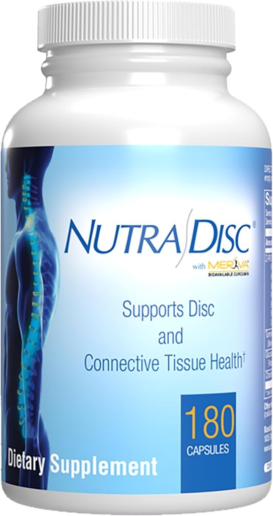 Nutra Disc & Joint Supplement Supplement - Clinically Restorative Cartilage Ligament and Tendon Supplement with Patented Meriva Curcumin & Glucozamine and Chondroitin for Adult - 90 Servings