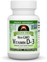 Źródło Naturals Vegan True, Witamina D-3 niezmodyfikowana genetycznie, Suplement diety dla zdrowia immunologicznego i kości *, 2000 IU - 60 Kapsułki