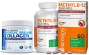 Bronson Marine Collagen Peptydy Białko hydrolizowane Proszek + Metyl B12 5000 µg Witamina B12 Metylokobalamina
