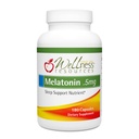 Wellness Resources 0,5 mg kapsułki melatoninowe - Natural Sleep Supplement - Gluten Free Sleep Aid, Preservative Free, Third- Party Tested, No Added Sugars Dye Free, 180 kapsułki